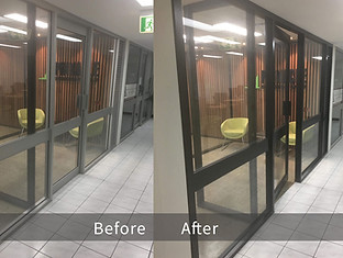 Leaf Façade LLC, Dubai-based - Glass scratch removal, aluminum repainting, restoration, and façade cleaning via rope access