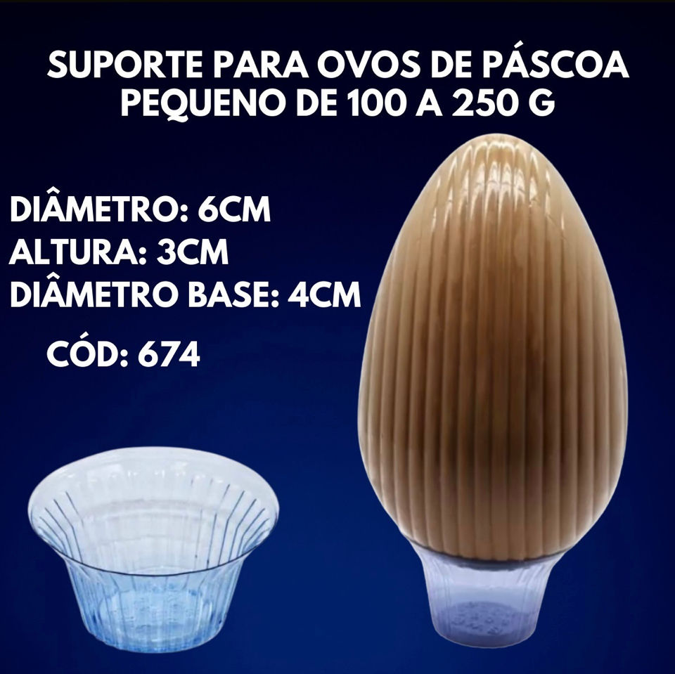 Suporte P/ Ovo De Páscoa Pequeno 100g A 250g Bwb C/ 10unid.