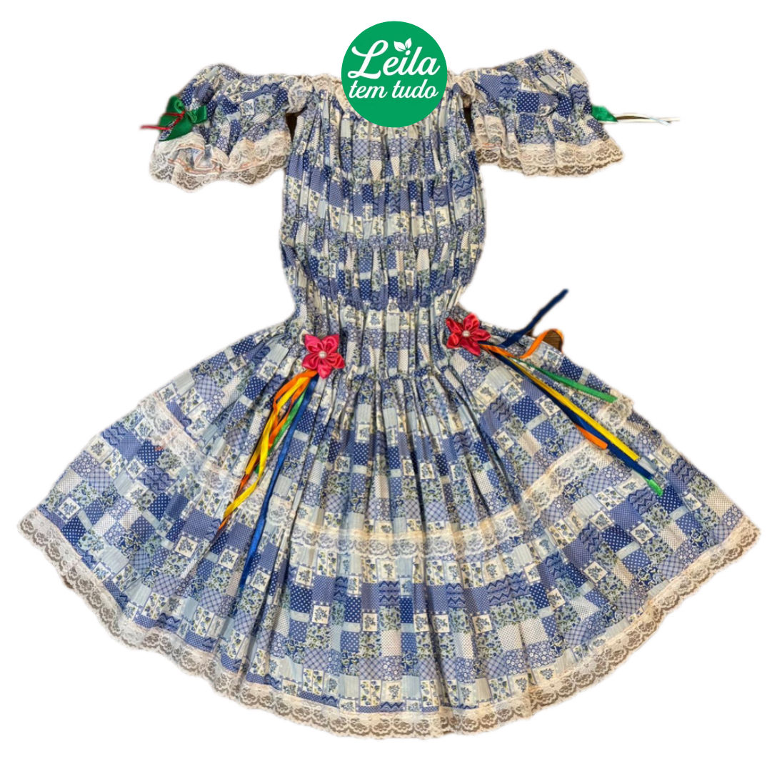 #Vestido para festa Junina 8-9 anos.