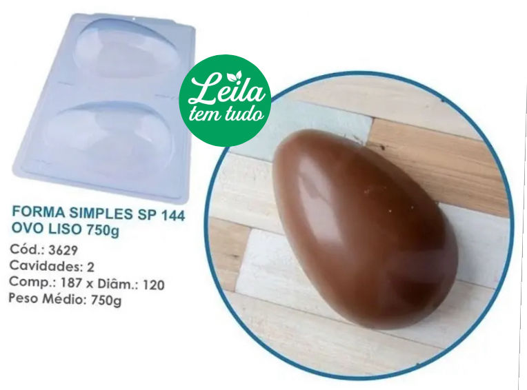 Forma Simples Ovo Liso 750g Semiprofissional BWB SP144. (Sem silicone)