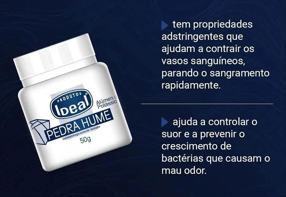 ✔️Pedra Hume Ideal Aluminium De Potássio P/Ferimentos 50g.