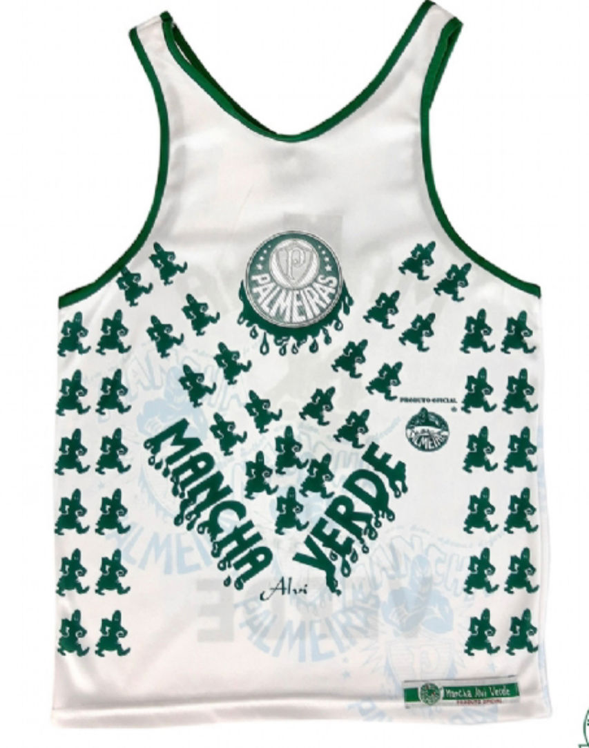 1 Regata Masculina tradicional União Mancha Verde tamanho Pequeno