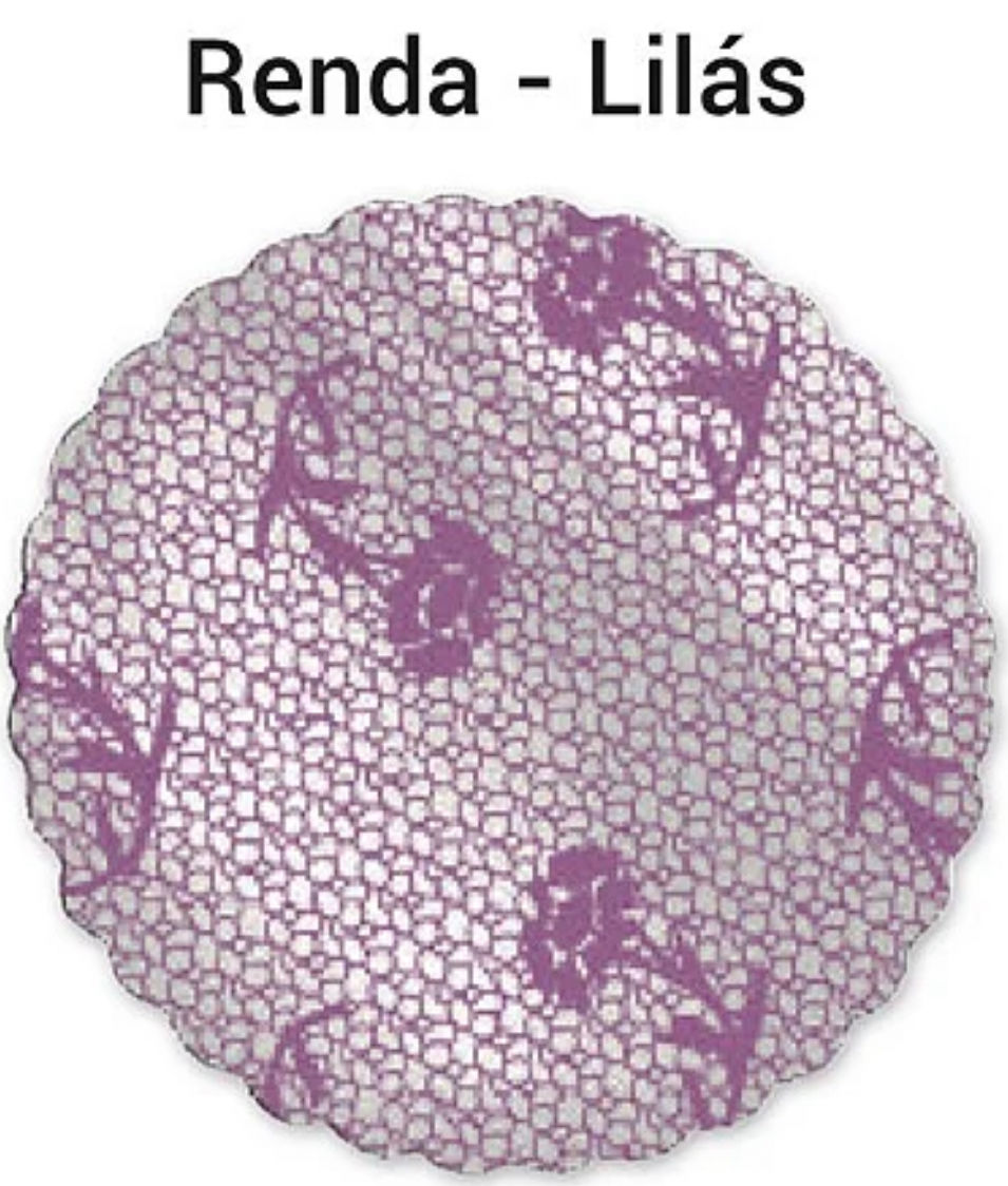 ✔️Tapetinhos fundo para doces Lilás 9cm rendado  - 100Un