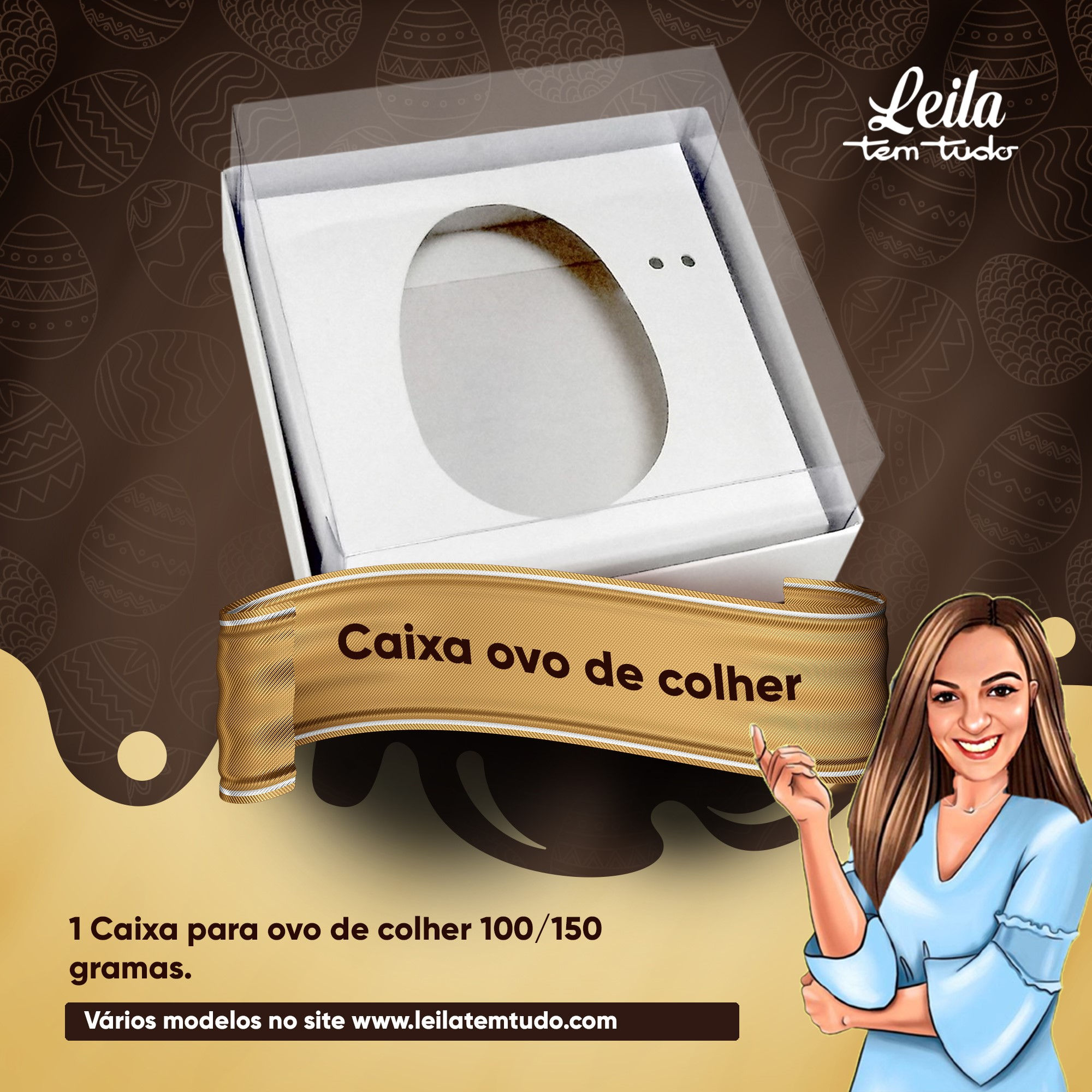 1 Caixa para ovo de colher 100/150 gramas.