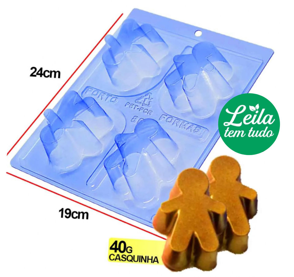 Miniatura: Forma de silicone Bonequinho de Biscoito (85) Porto Formas.
