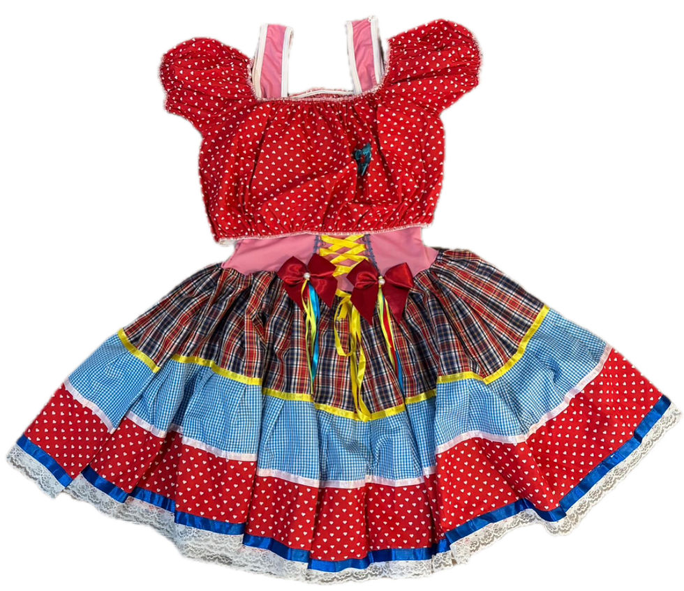 ✔️ Vestido para festa Junina tamanho pequeno 8/10 UK adulto.