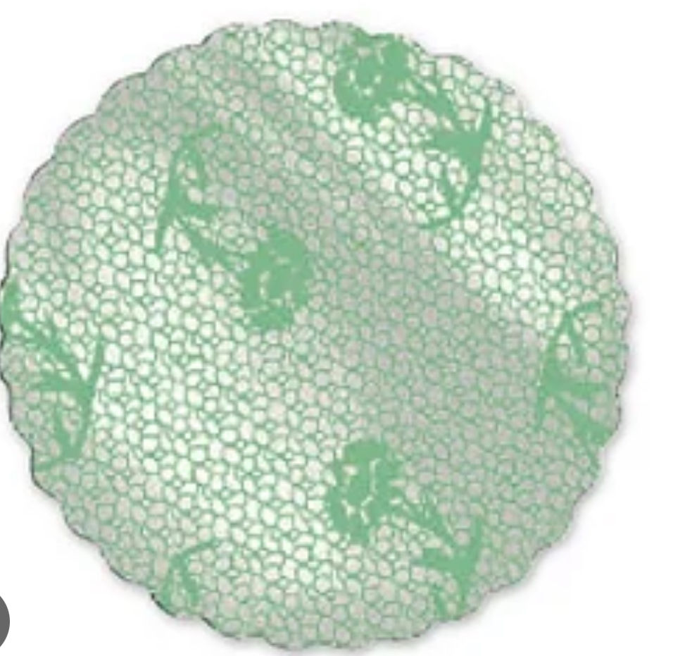 ✔️ 100 Tapetinho para doces fundo rendado 7cm. Verde Claro.