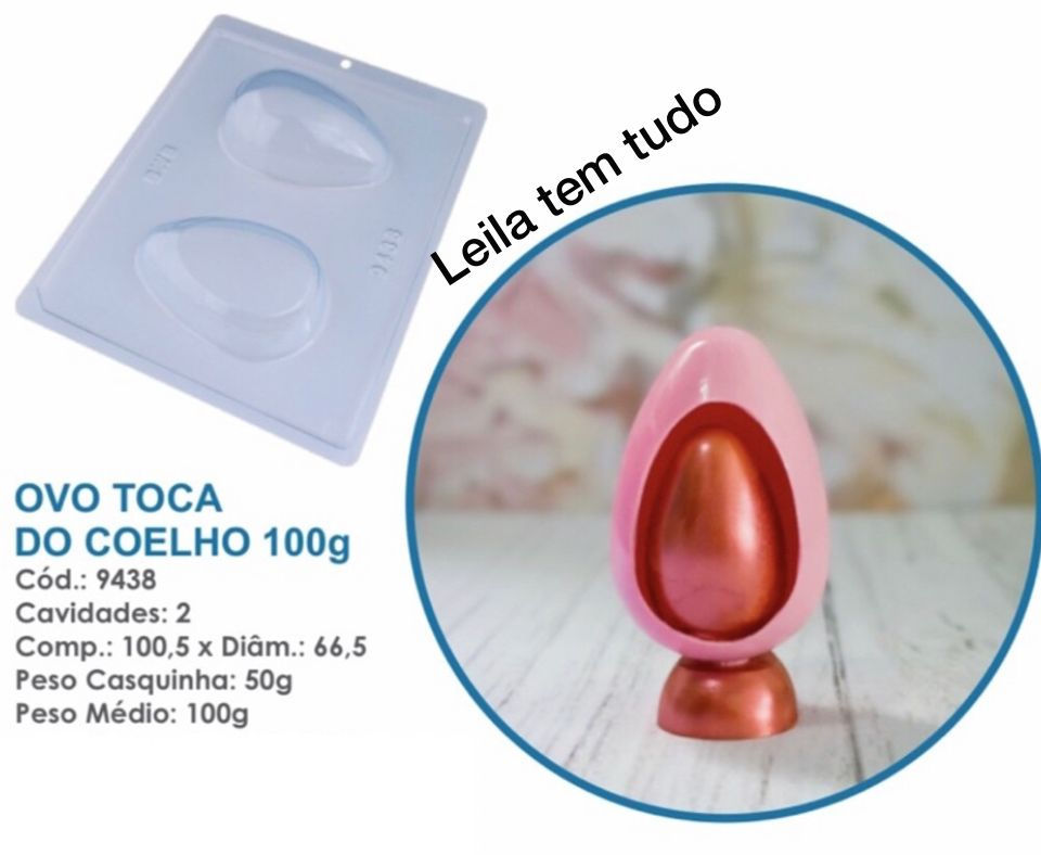 Forma de Acetato com Silicone Ovo Toca do Coelho 100g (9438) - BWB
