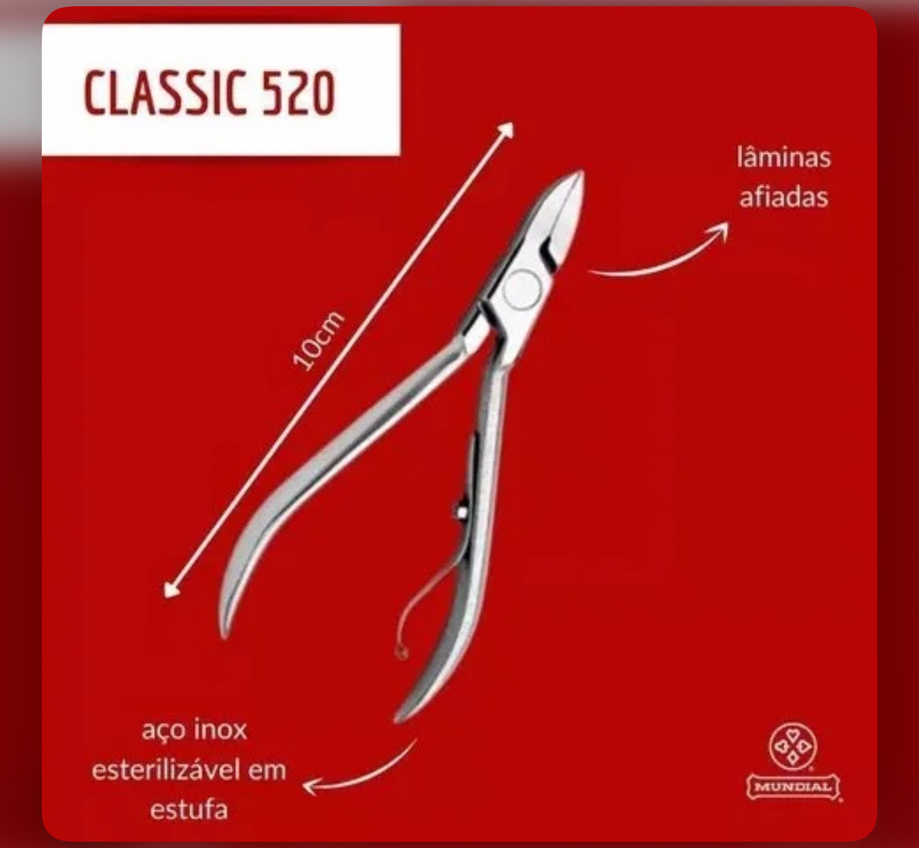 ✔️Alicate de unhas Mundial Classic 520.