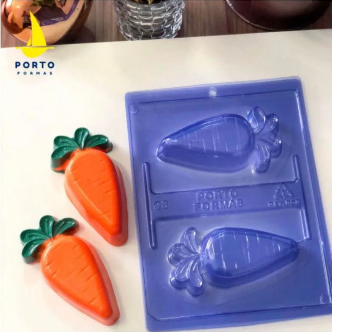 ✔️ FORMA DE SILICONE CENOURA RECHEADA COD 96 PORTO FORMAS.