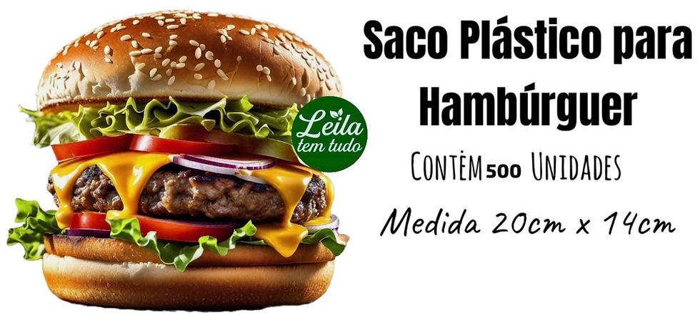 Miniatura: Plastico para Hamburger bags 20cmx14cm - 500Units.