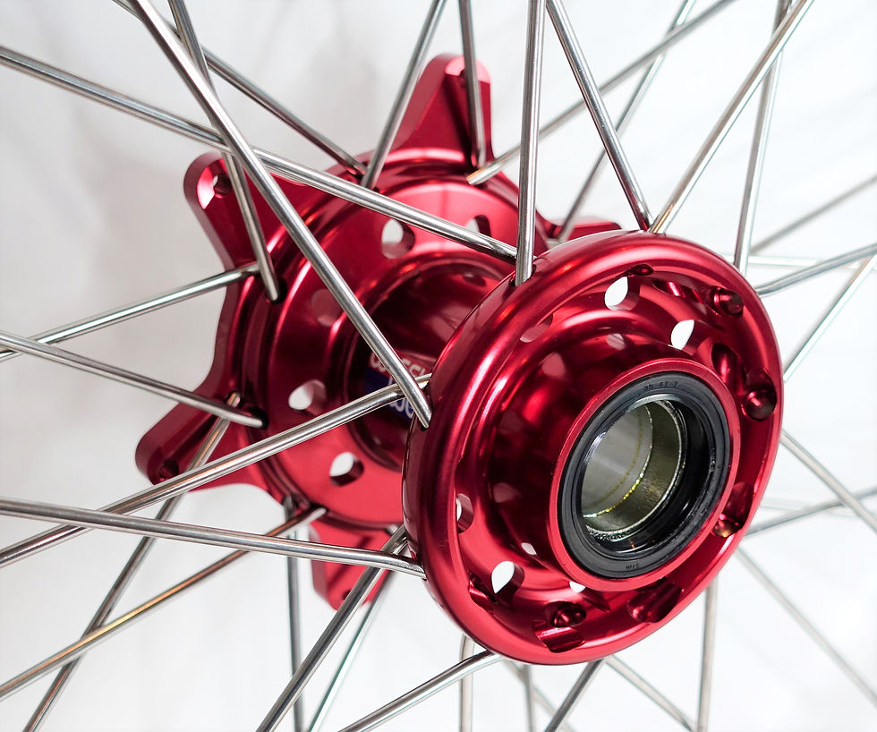 Thumbnail: KTM/Husky/GasGas Wheel Worx Wheel Set - Red Hub and Nipples