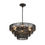 Thumbnail: Rustic 4-Tier Black Hemp Rope Chandelier