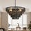 Thumbnail: Rustic 5-Tier Black Hemp Rope Chandelier Boho Farmhouse Ceiling