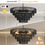 Thumbnail: Rustic 5-Tier Black Hemp Rope Chandelier Boho Farmhouse Ceiling