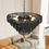 Thumbnail: Rustic 5-Tier Black Hemp Rope Chandelier Boho Farmhouse Ceiling