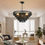 Thumbnail: Rustic 5-Tier Black Hemp Rope Chandelier Boho Farmhouse Ceiling