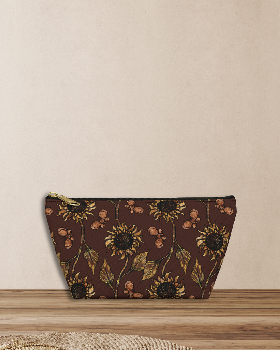 Thumbnail: Autumn Flowers Sunflower Accessory Pouch 