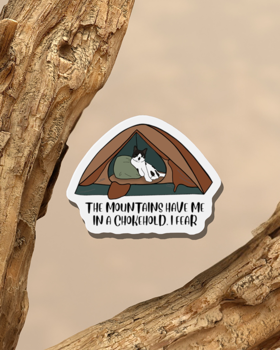Asher the Cozy Camper Cat Magnet – Nature Hiking & Adventure Decor