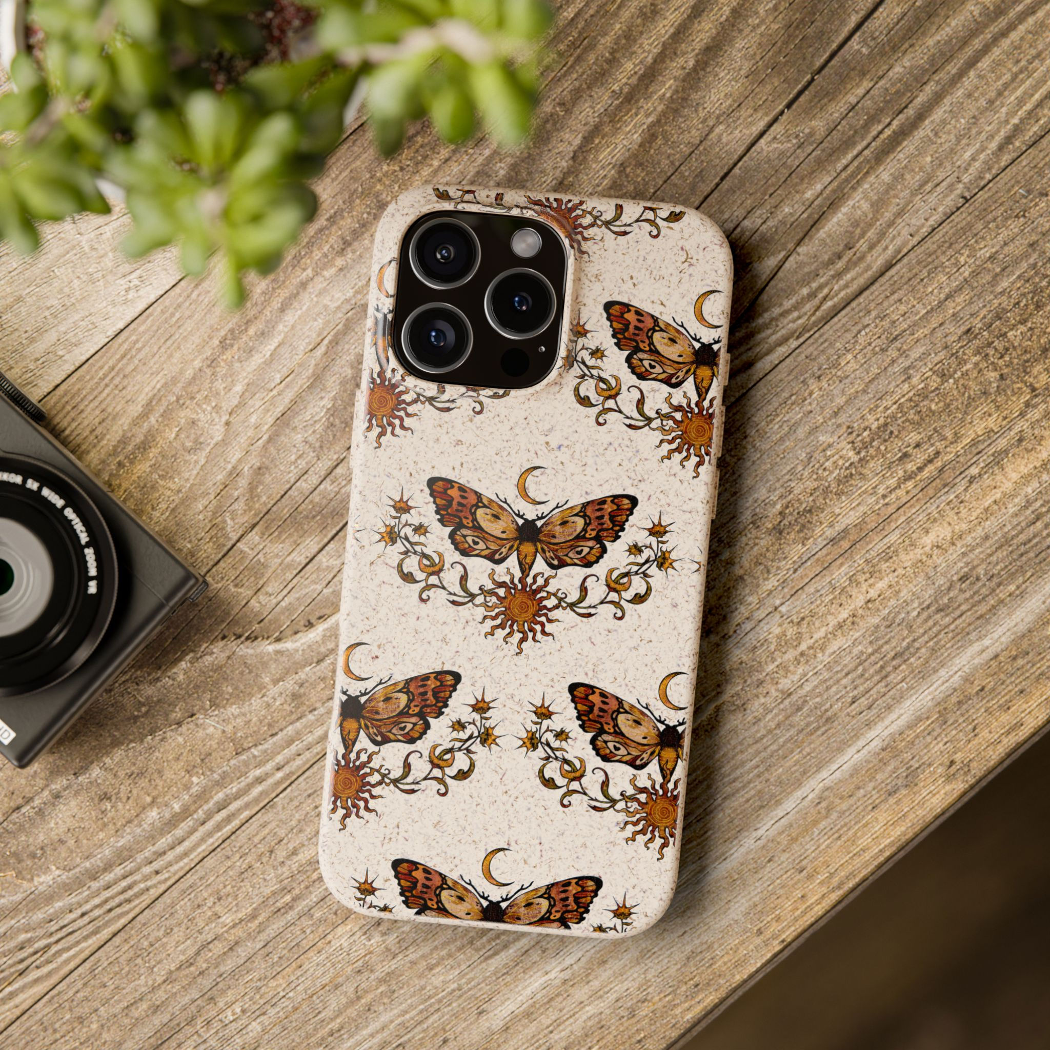 Mystic Moth Sun & Moon Biodegradable Phone Case