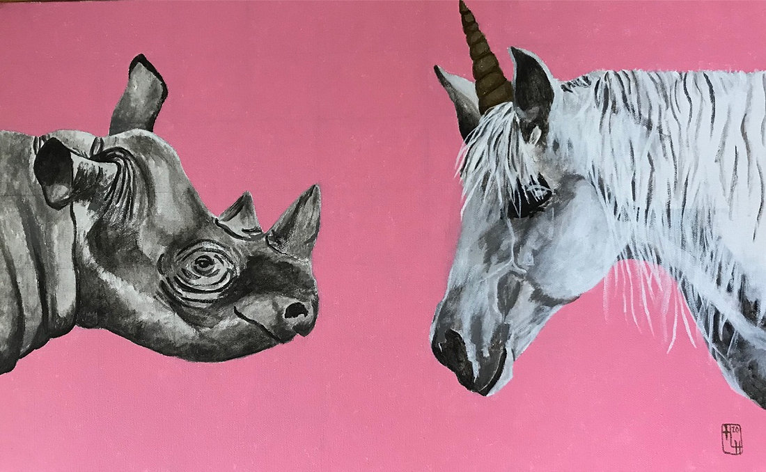 Points of View 13x21 Acrylic on Canvas H