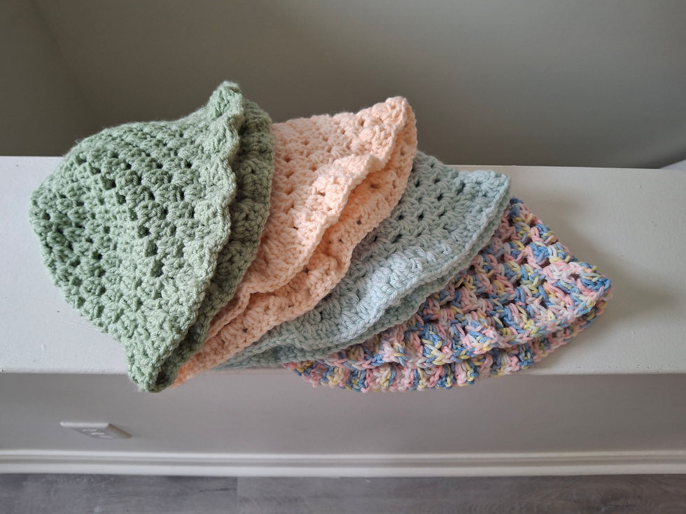 Vibrant crochet beanies perfect for any day wear!