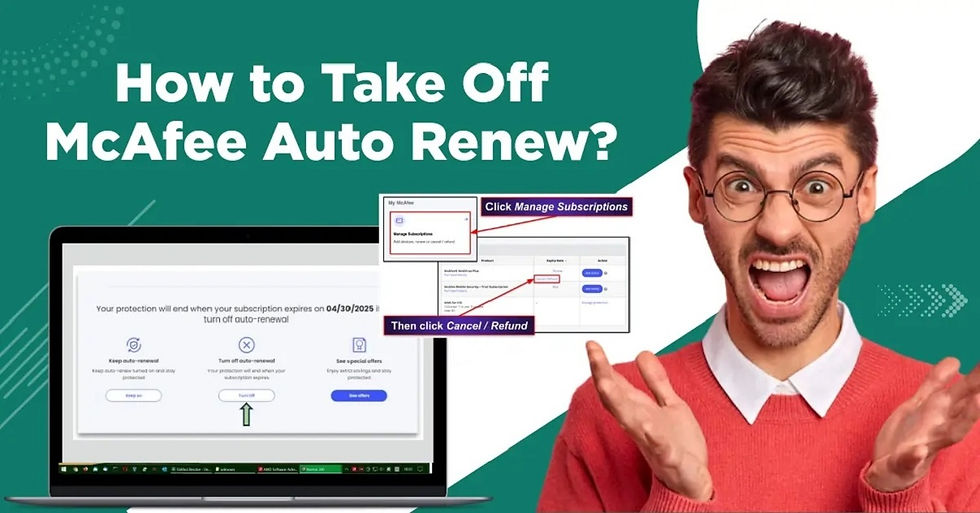 Take Off McAfee Auto Renew
