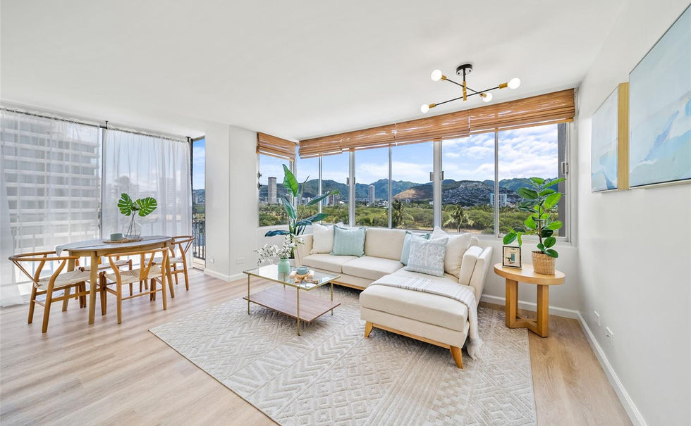 Open and luminous apartment with nature-meets-modern charm.