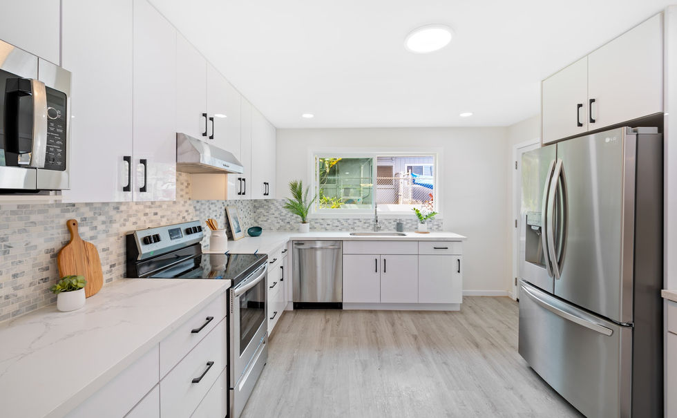 Soothing blue and green palette in a one-story paradise