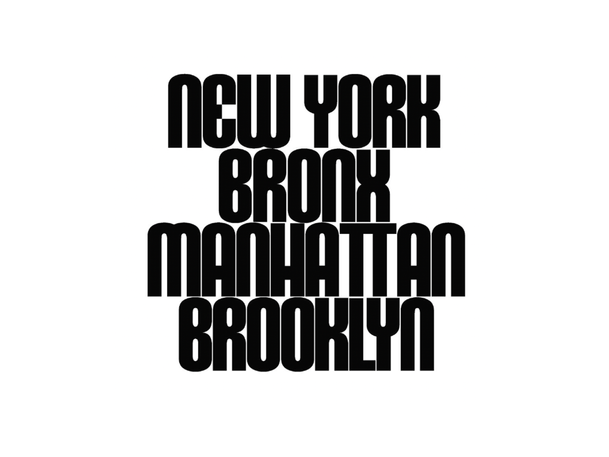 Typography - 5 Boroughs of NY