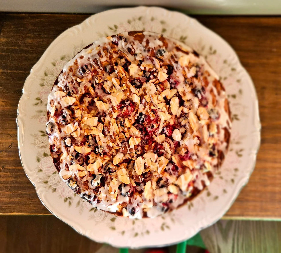 Cranberry Almond Crumb Coffee Cake