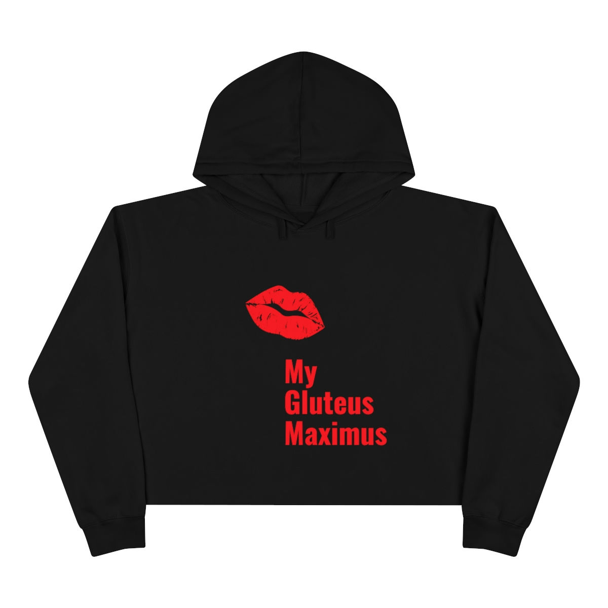 Kiss My Glute Crop Hoodie