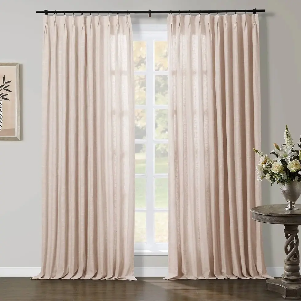 Miniature : Jawara Luxury Linen Cotton Curtain Pleated|TWOPAGES Curtains
