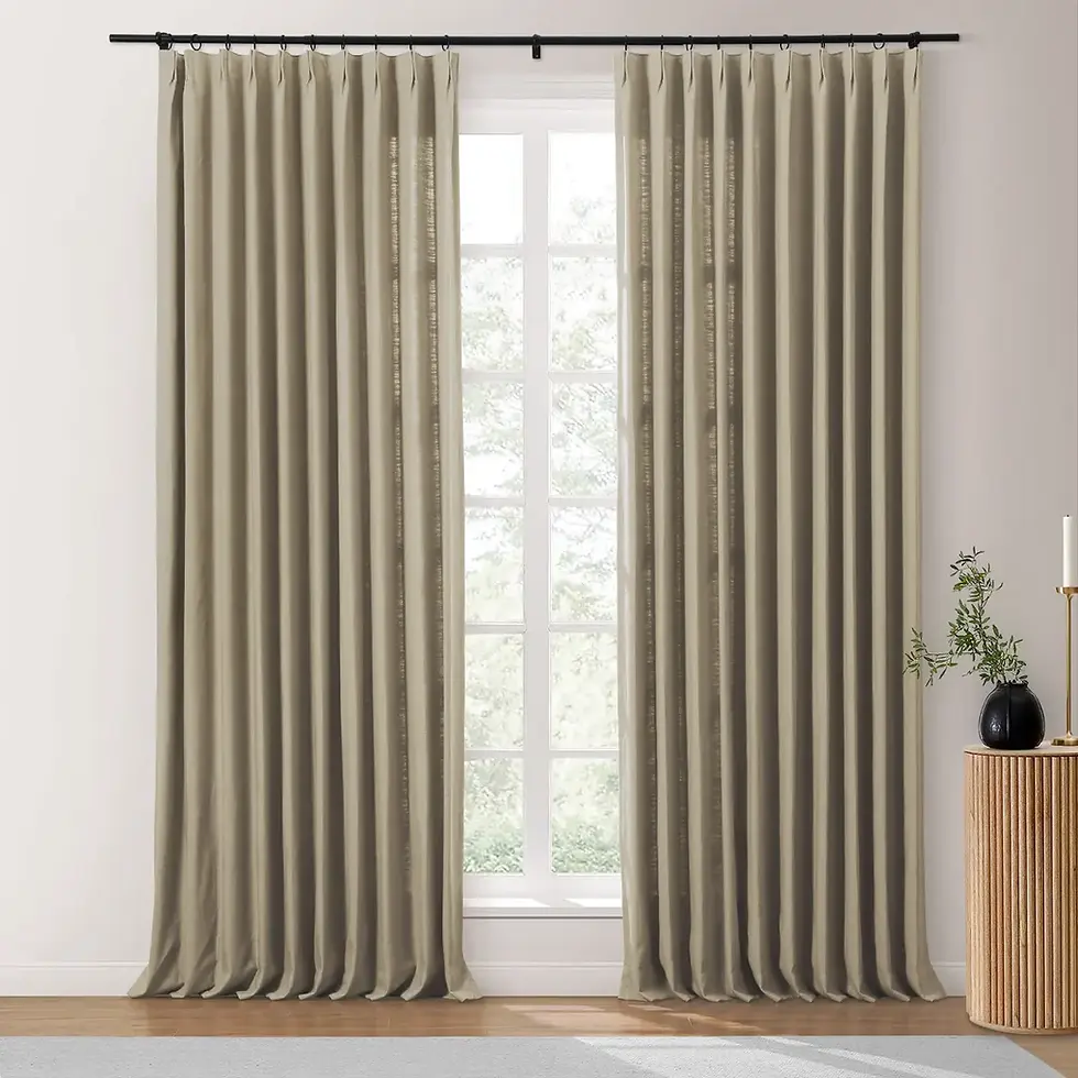 Miniature : Isabella Heavyweight Cotton Drapery Pleated|TWOPAGES Curtains