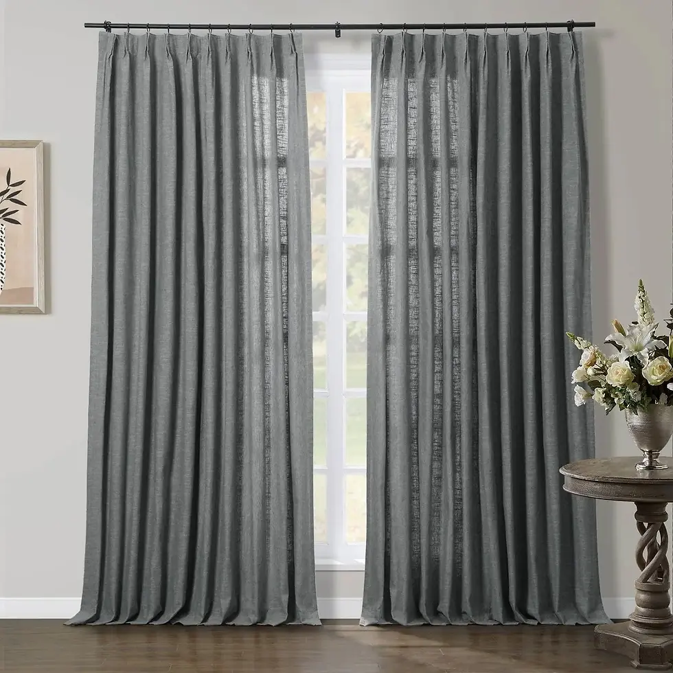 Miniature : Jawara Luxury Linen Cotton Curtain Pleated|TWOPAGES Curtains