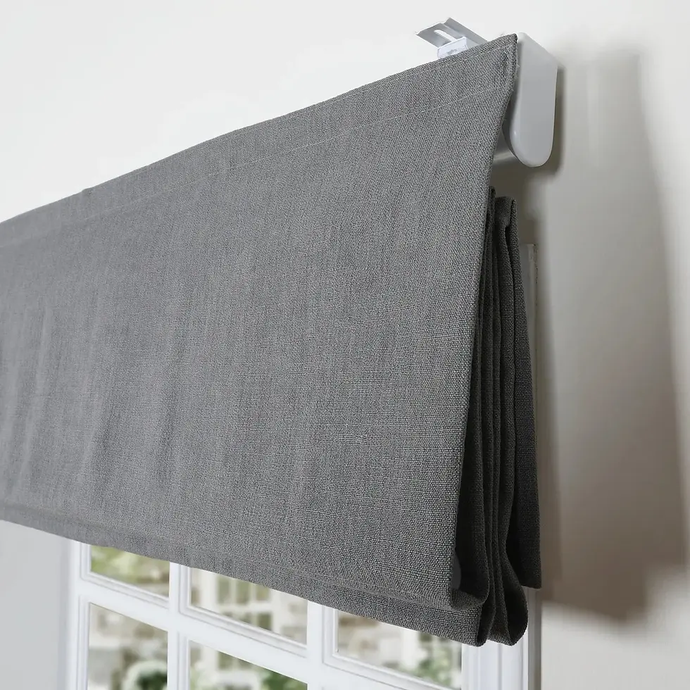 Miniature : Jawara Linen Cotton Roman Shade Cordless |TWOPAGES Cutains