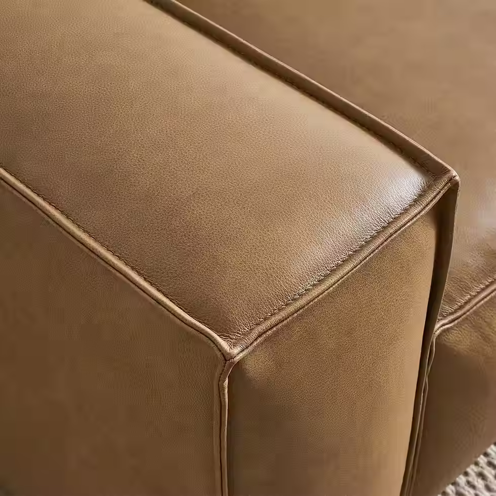 Thumbnail: Jonathan Leather Extended Side Chaise Sectional |CASTLERY
