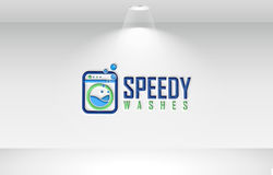 Speedy Washes Logo with Background under natural lighting, fresh and vibrant