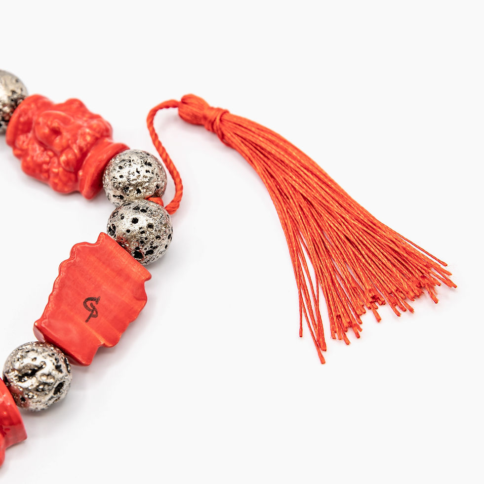 Miniatura: GP "Il Mio Moro Rosso" (My Red Moro) Short Necklace of Teste di Moro
