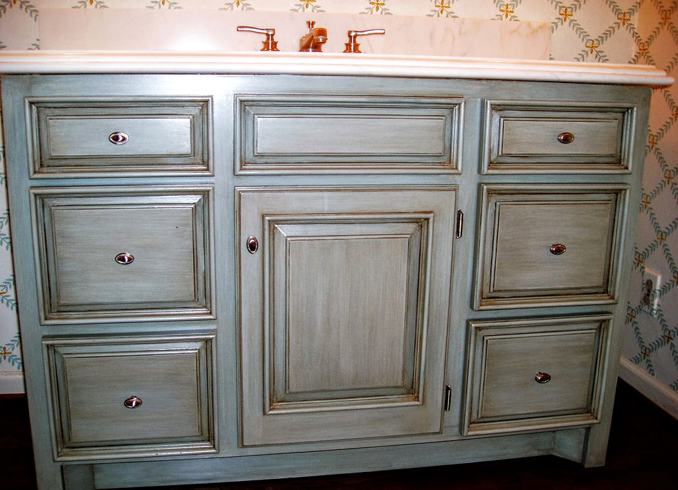 bathroom cabinet faux finish