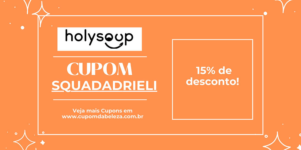 Cupom de Desconto Holyfoods – 15% OFF com SQUADADRIELI!