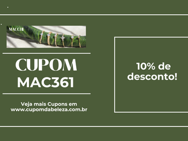 Cupom de Desconto Macchi – 10% OFF com o código MAC361