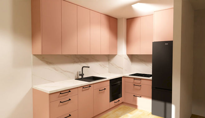 Küchenmöbel nach Maß, sauber montiert und präzise ausgerichtet