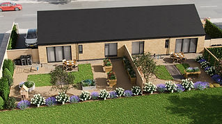 Accessible rear garden views of plots 2 & 3