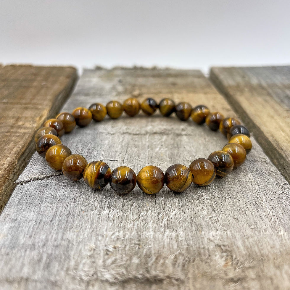 Thumbnail: Union - Tiger Eye Gemstone Beaded Bracelet