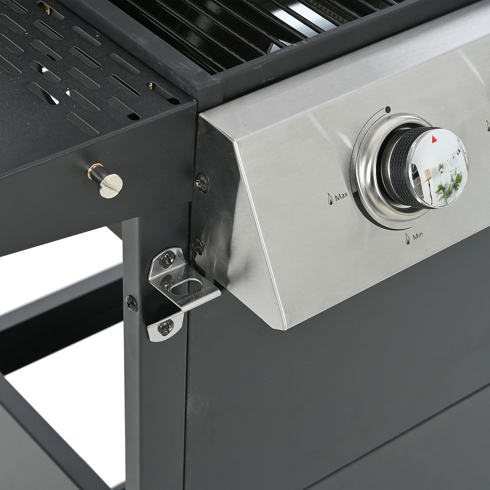Thumbnail: Propane Gas Grill 4 Burner Barbecue Grill, Stainless Steel 34,000 BTU Patio Gard