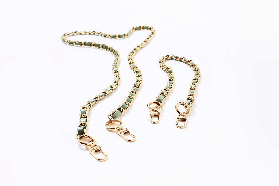 Thumbnail: Audrey Chain Long Gold - Eucalyptus