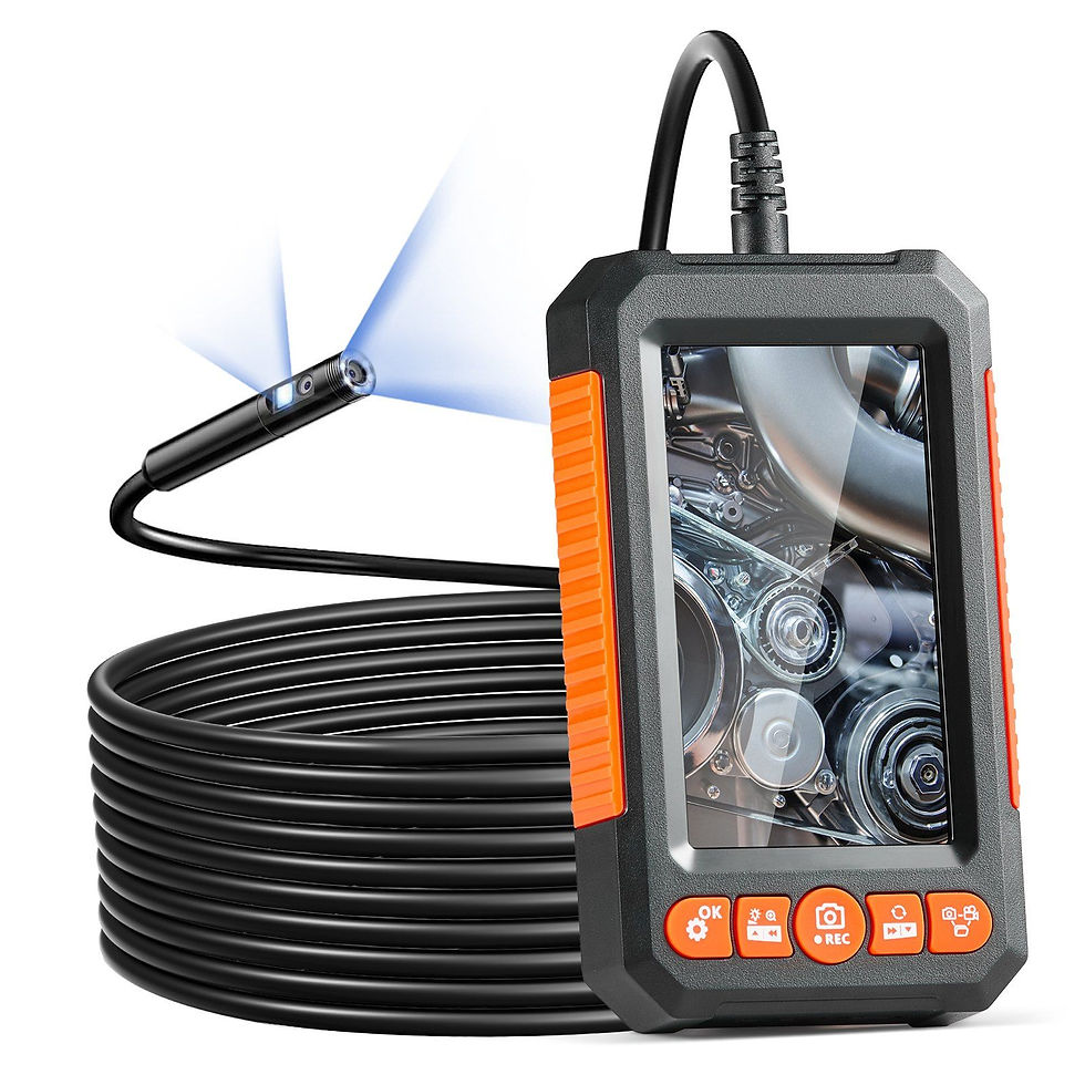 Thumbnail: VEVOR Endoscope Camera with Lights Dual Lens Borescope 16.4FT Cable 4.3" Screen