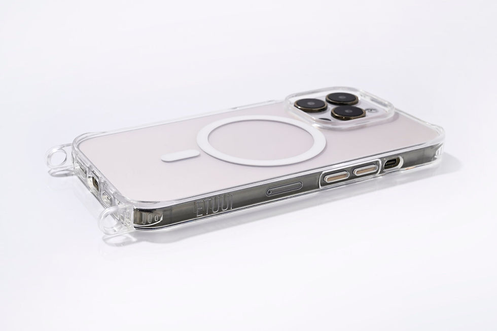 Thumbnail: Set Marrakesh Strap Gold Rainbow & Clear Case White MagSafe