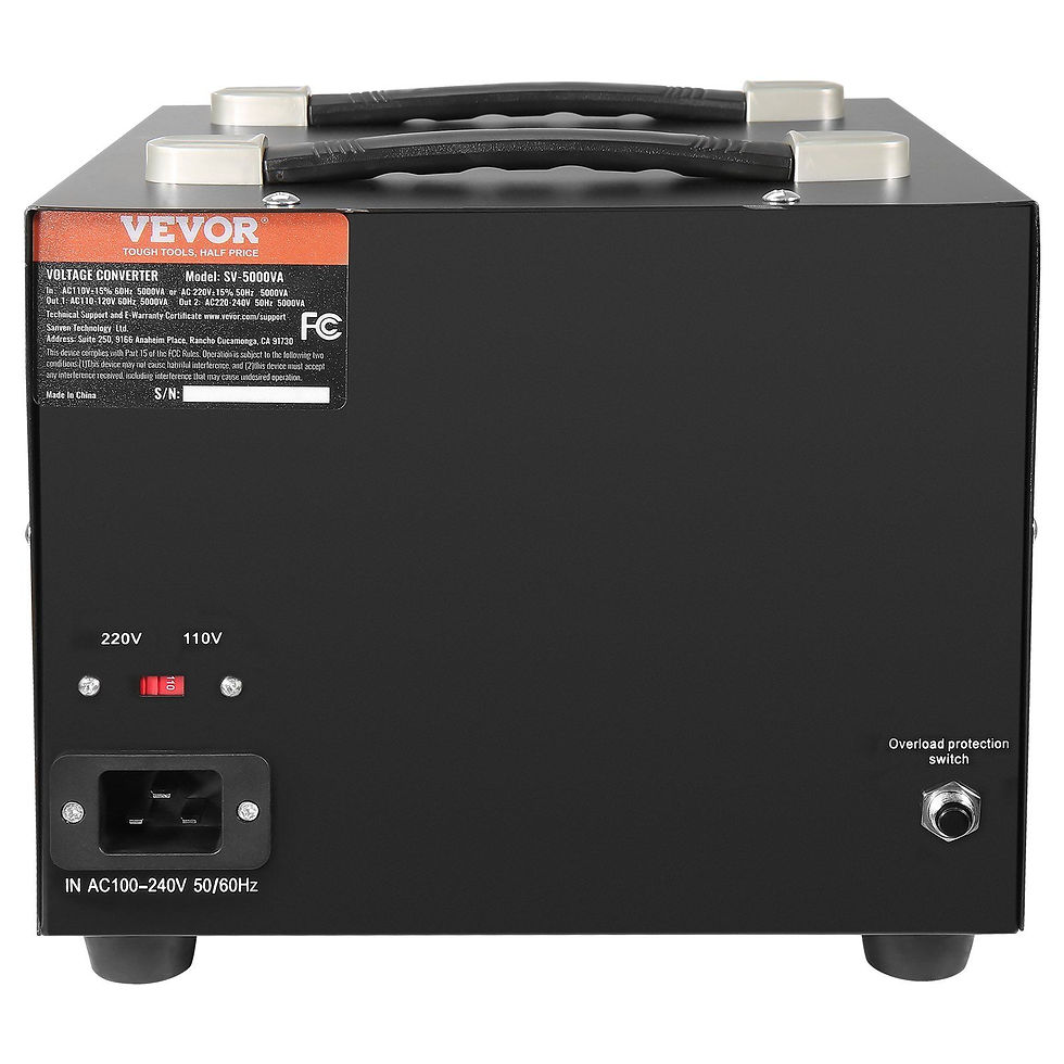 Thumbnail: VEVOR Voltage Converter Transformer, 5000W, Heavy Duty Step Up/Down Transformer,